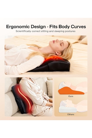 Masaj Cihazı, Alljoy Isıtmalı Boyun Masajı, 5d Yoğurma İle Ağrıyı Hafifletmek İçin Shiatsu Sırt Masajı, Omuzlar, Sırt, Bacaklar İçin Masaj Yastığı, Erkekler, Kadınlar, Anne, Baba İçin Hediye