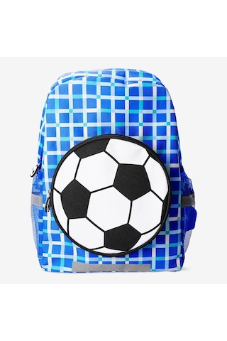 Flying Tiger Futbol Topu Detaylı Sırt Çantası Mavi