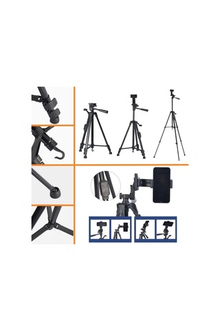 Buffer Telefon Ve Fotoğraf Makinası Takılabilen Bluetooth Kumandalı 146 Cm Tripod
