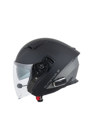 Sena Outstar 2 Mesh Interkomlu Açık Kask Mat Siyah