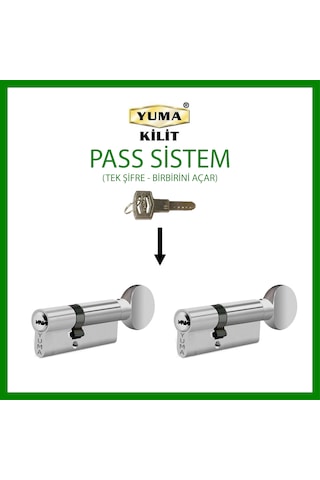 Yuma 2'li Mandallı Ortak Anahtarlı - Bilyalı Barel 68mm