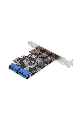 Shineyee Pcı-e X1'den Usb 3.0'a Çevirici Kart - 2 Adet 19/20pin Arayüz, 4 Bağımsız Sigorta, 4 Katı Kondansatör, 8a Toplam Güç, 5gbps Transfer Hızı