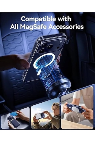 Apple iPhone 17 Pro Max Uyumlu Magsafe Destekli Darbeye Dayanaklı Şeffaf Kılıf