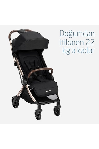 Maxi-Cosi Eva Otomatik Katlanan Kompakt Bebek Arabası Essential Black Champagne