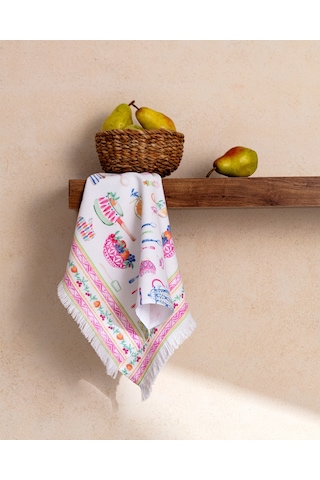 Madame Coco Cute Baskılı Mutfak Havlusu Hvlu0000000142 40x60cm-beyaz/pembe