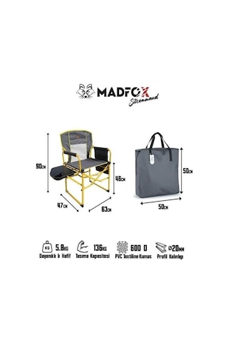 Madfox Sitcommand G92 Katlanır Kamp Koltuğu Sarı