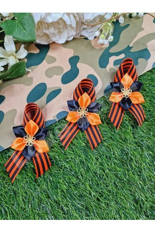 Love Land 9 Mayıs İçin Saint George Şeridi Broş 3 Adet 150559078 Turuncu