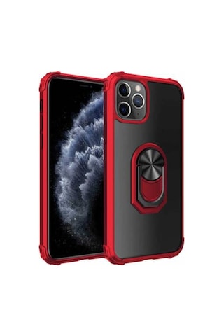 Apple Uyumlu iPhone 11 Pro Max Kılıf Mola Kenar Köşe Ve Yüzük Kısımları Renkli