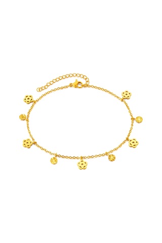 Sones Opk Gz196 Paslanmaz Çelik İskelet Çiçek Bileklik Altın