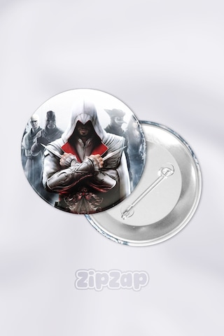 Assassin's Creed Video Oyun Bilgisayar Oyunu Çanta Süsü Rozet İğneli Buton Rozet Seti 1 Adet Çok Renkli