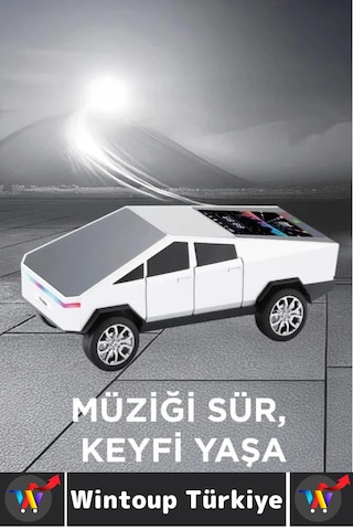 Premium Güçlü Ses Usb Aux Speaker Cybertruck Lüks Araba Tasarımlı Rgb Led Ekranlı Bluetooth Hoparlör