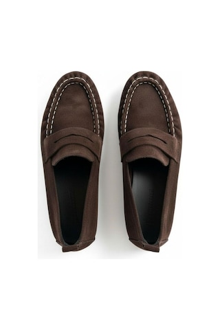 Ne&ve Shoes Kahve Süet Hakiki Deri Astarsız Esnek Kadın Günlük Şık Ve Rahat Loafer Kahverengi