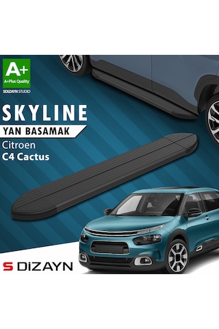 S-dizayn Citroen C4 Cactus Skyline Siyah Yan Basamak 183 Cm 2014 Üzeri A+ Kalite