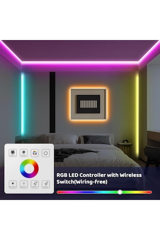 Rf Touch Panel Rgb Led Denetleyici Kiti, Rf Kablosuz Uzaktan Kumandalı Rgb Led Şerit Işıkları Denetleyicisi