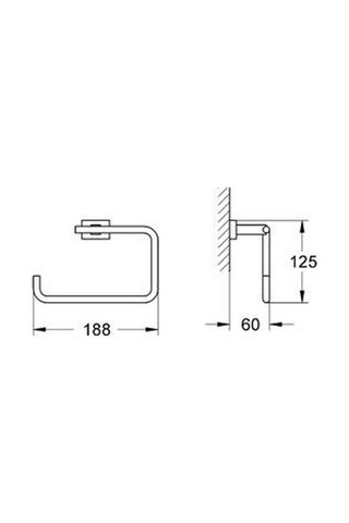 Grohe Eurocube Halka Yuvarlak Havluluk - 40510001 Krom