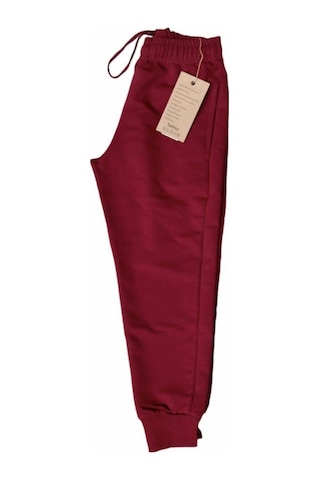 Nacar Store Unisex Çocuk Bordo Likralı Eşofman Altı