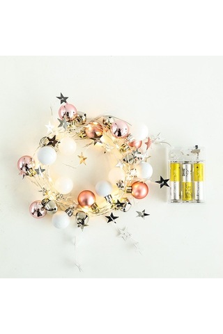 Novahub Noel Led Işık Zinciri, Pembe-beyaz, 20 Led, Pil İle Çalışan, Sıcak Beyaz, 2m Uzunluk, Çeşitli Modeller Diğer