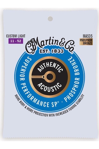 Martin Ma535 Otantik Sp Custom Light Phosphor Bronz Akustik Gitar Tel Takımı 11-52