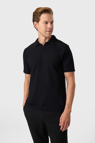 Back And Bond Regular Fit Düğmesiz Siyah Polo Yaka Tişört