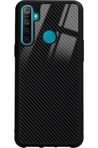 Oppo Realme C3 - 5i Carbon Tasarımlı Glossy Telefon Kılıfı Çok Renkli