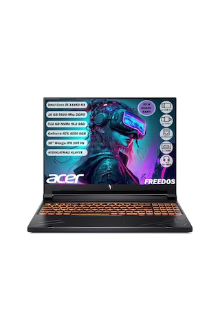 Acer Nitro ANV16-71 NH.QTREY.001 i5-14450HX 16 GB 512 GB SSD RTX4050 16" Dos Dizüstü Bilgisayar