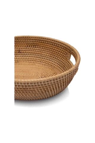Koza Home Meander El Yapımı Rattan Kulplu Dekoratif Düzenleyici 32cm 8976 Naturel