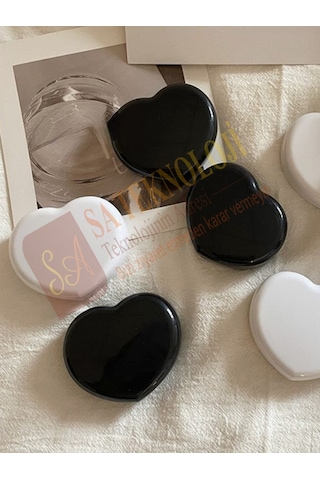 Lionsa Lens Kutusu Ve Takma Aparatı Seti Aynalı Kalp Kalp-siyah