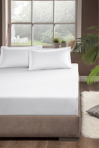 Pierre Cardin Pamuk Saten Lastikli Çarşaf 120x200 Beyaz