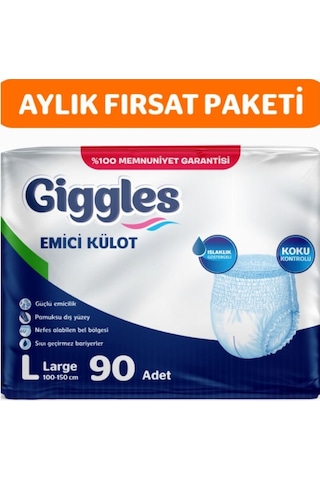 Giggless Yetişkin Emici Külot Hasta Bezi L 3 x 30'Lu