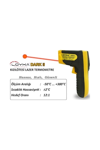 Kızılötesi. Lazer Termometre -50 Derecec . +380 Derecec