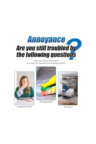 Maiyame Mutfak Makinesi Ve Çamaşır Makinesi Temizleyici Fizzy Tabletler - Kireç, Yağlı Kirlik Ve Lézyonları Kaldırır - 12 Adet Gök Mavisi