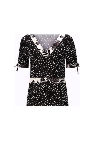Bulalgiy Kadın Siyah Maxi Dantelli Çiçek Baskılı Elbise - Bga306296-siyah Siyah