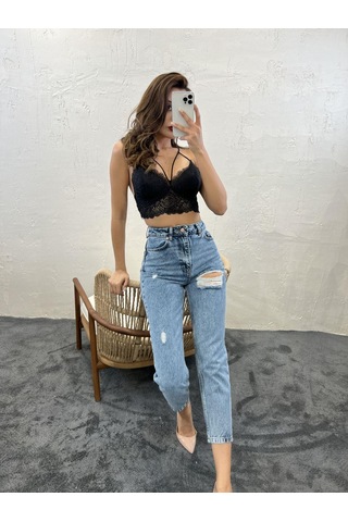 Butik İstanbul 5778 Denim Carrot Fıt-mavi