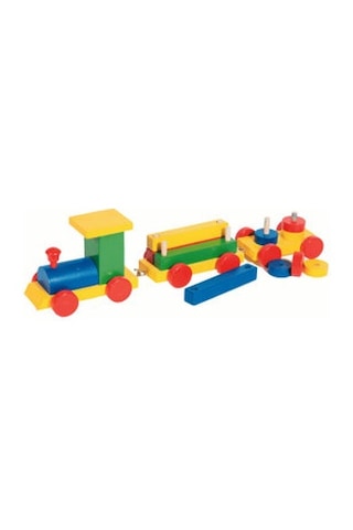 Çocuk Ahşap Eğitici Oyuncak Geometrik Tren Bultak Puzzle Oyun