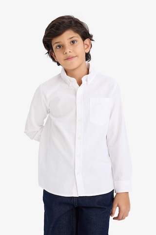 DeFacto Erkek Çocuk Polo Yaka Oxford Uzun Kollu Basic Düz Gömlek W3215A625SMWT34