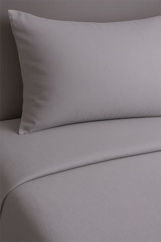 Tek Kişilik Nevresim Takımı Gri %100 Pamuk Gri