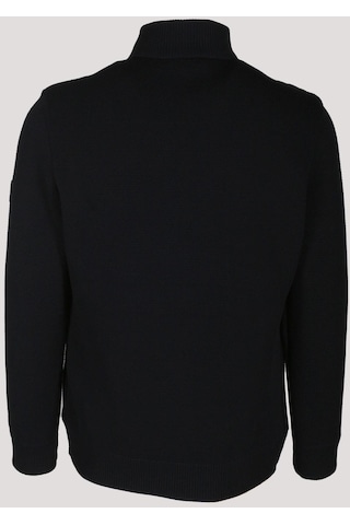 Erkek Lacivert Zırh Örme Hırka Fermuarlı Dik Yaka Slim Fit Ince Astarlı Mevsimlik Cardigan Ncs Jeans 4517-Lacivert