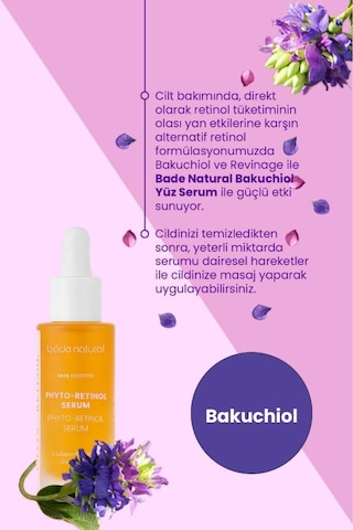Bade Natural Bakuchiol Phyto Retinol Yüz Serumu Yaşlanma Ve Kırışıklık Karşıtı 30 ML