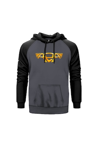 Altın Elbiseli Adam Aea Gri Reglan Kol Unisex Sweatshirt Hoodie Gri
