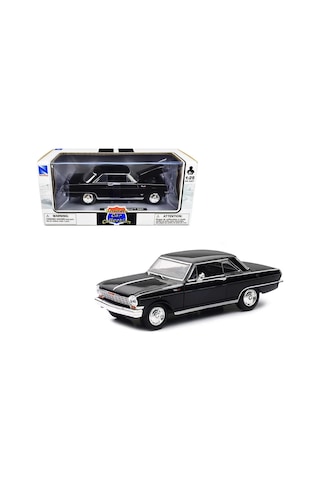 New Ray Koleksiyon 1 / 24 Ölçek 1964 Chevy Nova Siyah Ss Model Metal Araba
