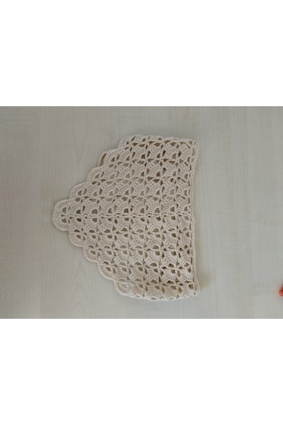 Bej El Örgüsü Çocuk Bandana