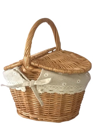 Homyl Açık Kamp Için Yıkanabilir Astarlı El Dokuması Hasır Kahverengi