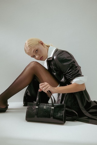 Aller Parça Deri Trençkot Siyah Siyah