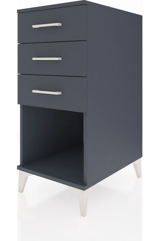 Kronos Komodin 3 Çekmeceli 44x59x96 Antrasit-antrasit Antrasit