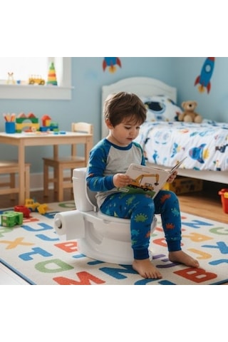 Happy Eğitici Klozet Sesli Işıklı Tuvalet Eğitimi Beyaz Lazımlık HAPPY.070 Beyaz