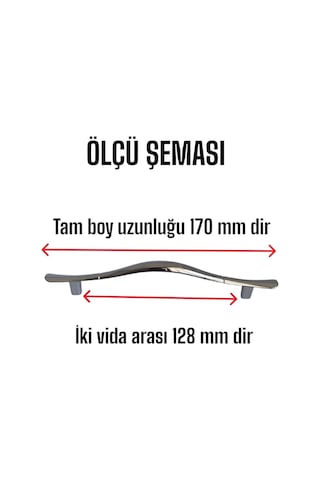 Ördek Kulp Krom 128 Mm Kulp Mobilya Mutfak Dolabı Çekmece Dolap Kapak Kulpu Kulbu Metal Kulpları