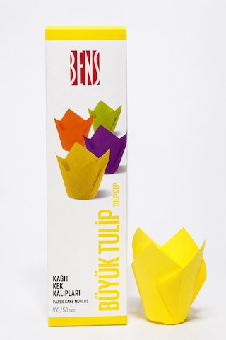 Kademeli Tulip Sarı Muffin Kapsülü 200 Adet