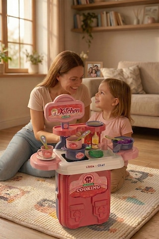 Ogi Mogi Toys Mutfak Oyun Seti 2 Si 1 Arada Taşınabilir Sırt Çantası