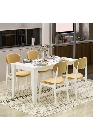 Şimal Yemek Masası 120x72 Beyaz