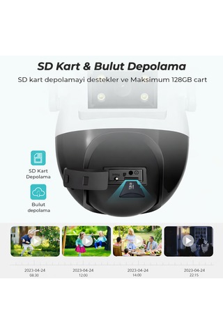 4mp Çift Lens Wifi Güvenlik Kamerası Otomatik Takip Gece Görüş Ip66 Dış Mekan Uyumlu